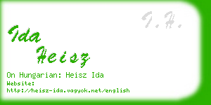 ida heisz business card